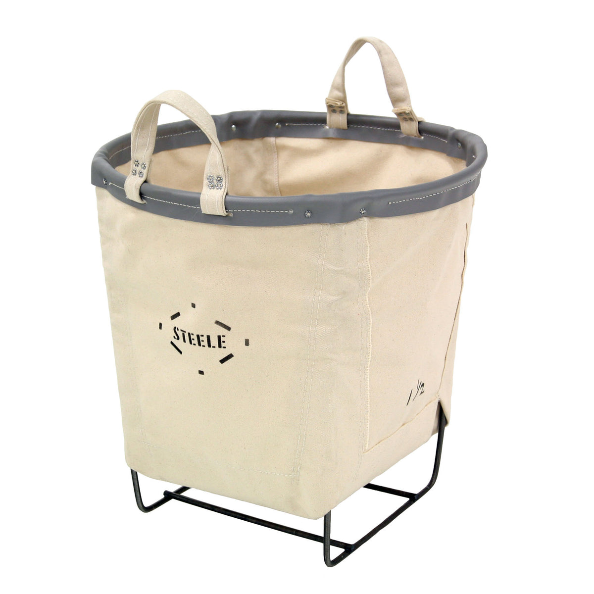 Canvas Round Carry Basket - 1.5 Bu