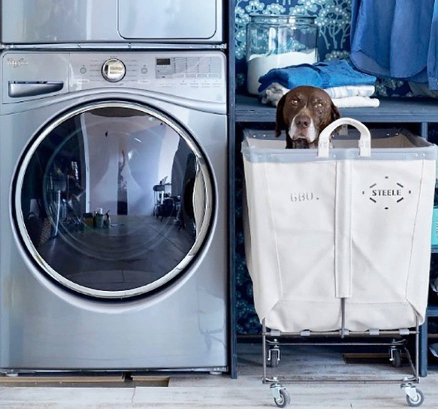 Organize Your Laundry Room with Rolling Laundry Carts