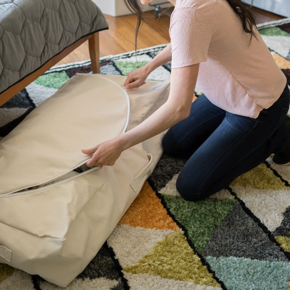 Natural Canvas Under Bed Storage