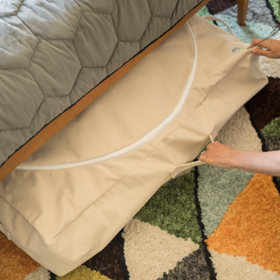 Natural Canvas Under Bed Storage