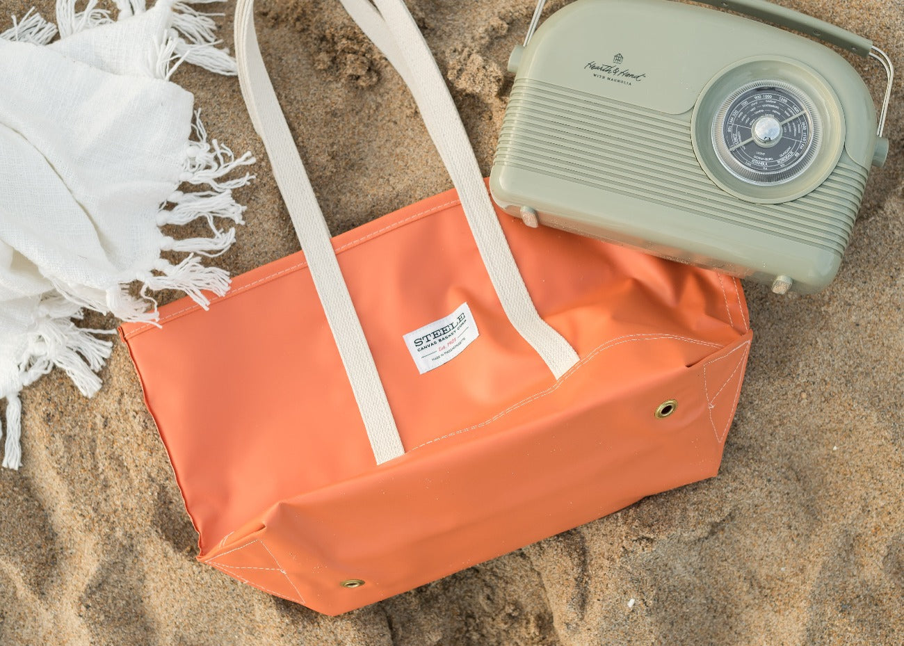 Orange Steeletex Beach Tote - Small