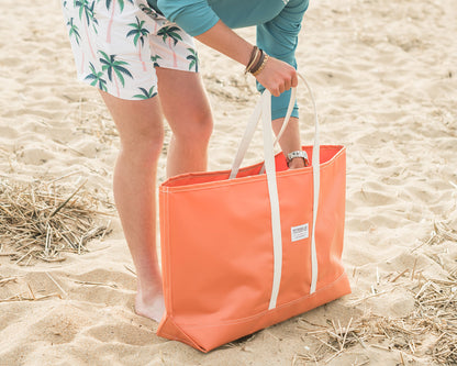 Orange Steeletex Beach Tote - Medium