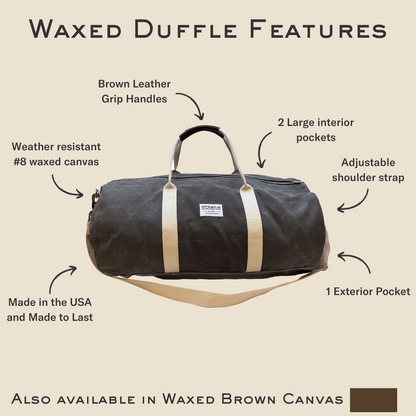 Waxed Canvas Duffle Bag