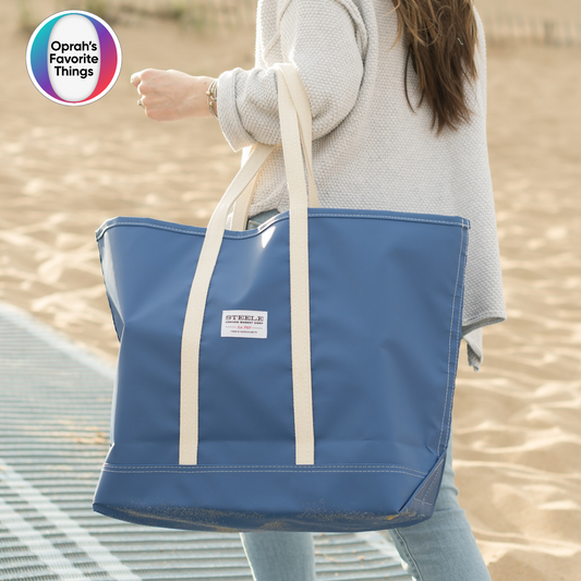 Blue Steeletex Beach Tote- Medium