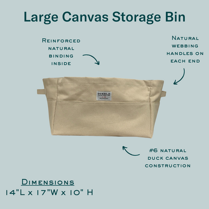 Large Canvas Storage Bin