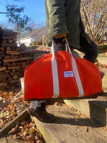 Orange Canvas Log Carrier