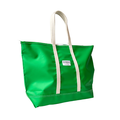 Lime Green Steeletex Zip Top Beach Tote - Medium