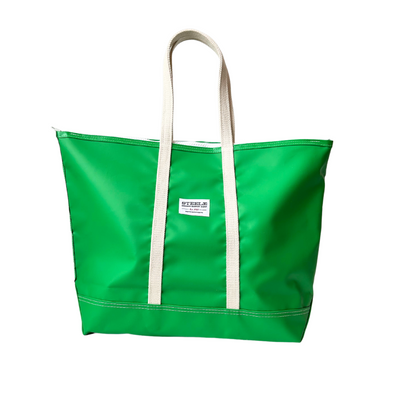 Lime Green Steeletex Zip Top Beach Tote - Medium