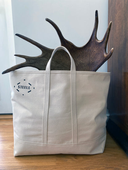 Natural Canvas Tote Bag - Large