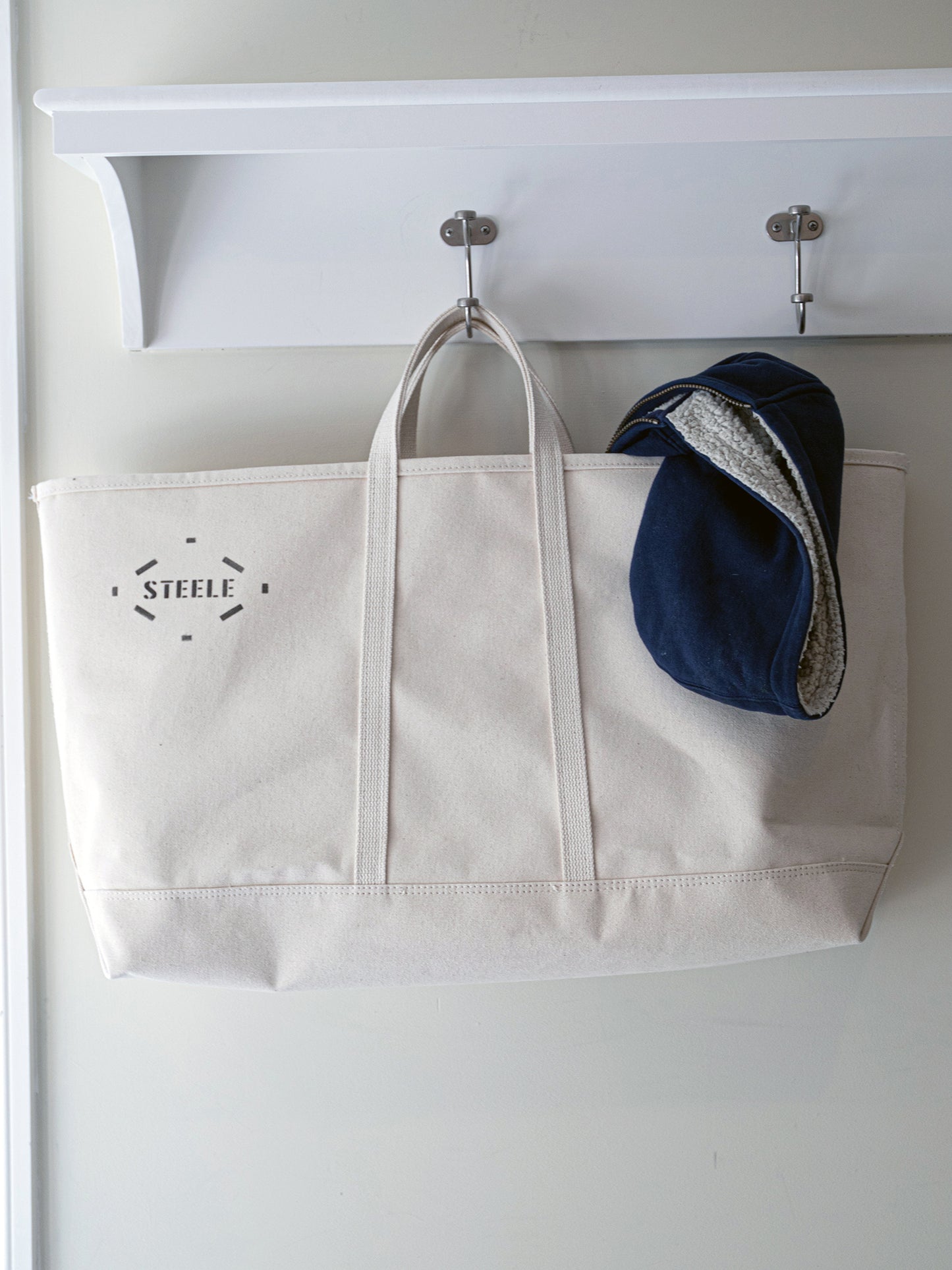 Natural Canvas Tote Bag - Wide